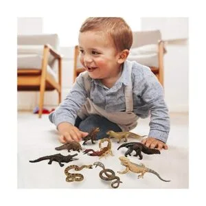 TOYMANY Juego de 10 figuras de animales de reptiles_4