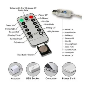 HXWEIYE Cadena de luces de 120 luces LED para fotos color_6