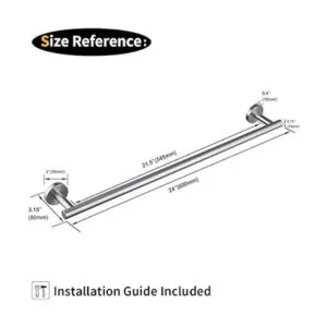 BEIGEEWY Toallero de baño SUS 304 de 24 pulgadas de acero_6