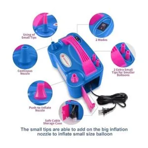 IDAODAN Bomba eléctrica de globo de aire boquilla doble_2