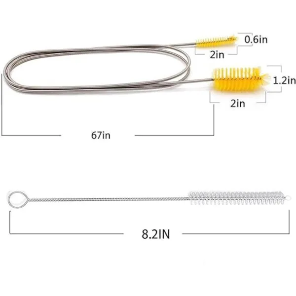 Cepillo de drenaje flexible limpiador de nailon tubo de_2
