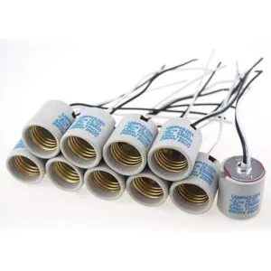 Rextin 10 soportes de bombilla estándar de cerámica para_5