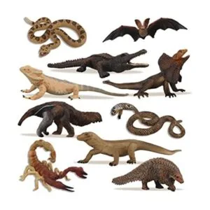 TOYMANY Juego de 10 figuras de animales de reptiles_1