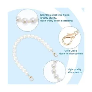 PH PandaHall Cadena de bolsas con cuentas de perlas 2