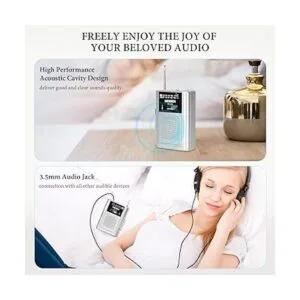 SEMIER Reproductor de casete portátil AM FM Radio estéreo_4