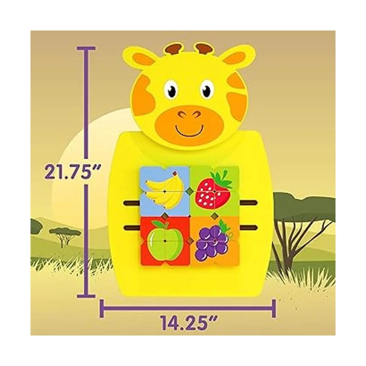 Panel de pared de actividad de jirafa de Aprendizaje_2