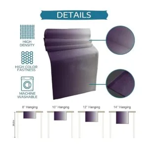 LeoHome Camino de mesa rectangular algodón 13.0 x 69.7