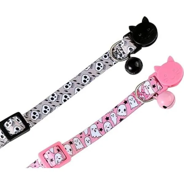 BoomBone 2 collares de calavera para gato collar de gato_3