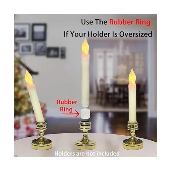 Homemory LED Batteries Operated Taper Candles with Remote_4