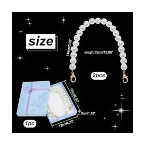 PH PandaHall Cadena de bolsas con cuentas de perlas 2