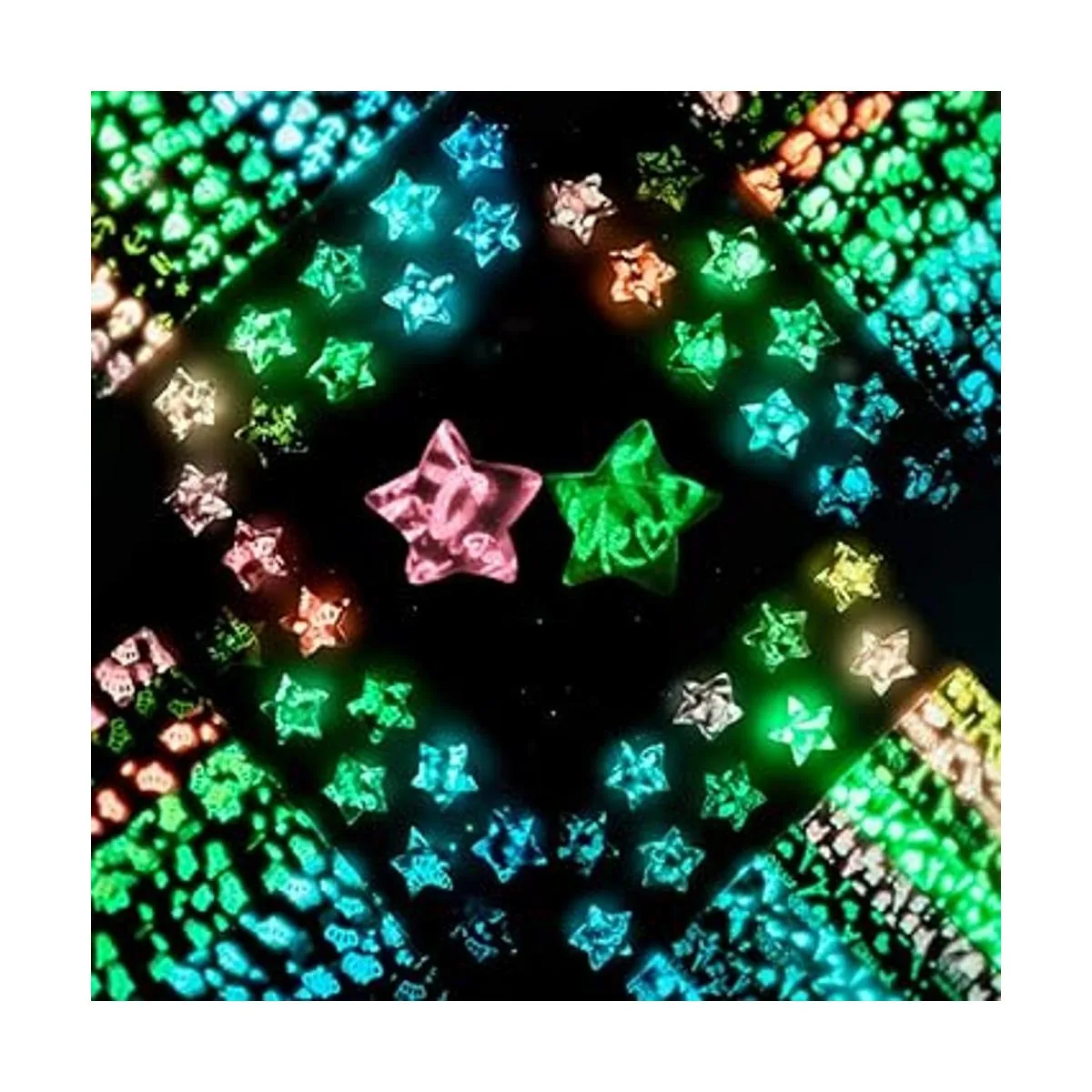 420 hojas que brillan en la oscuridad papel de estrellas_2