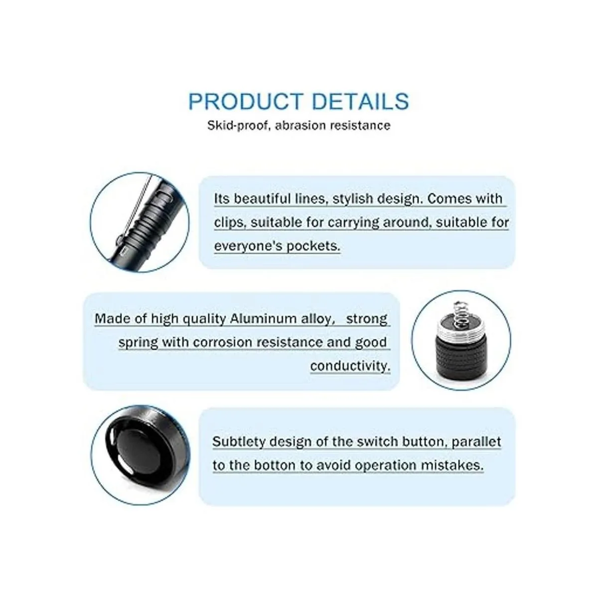 MOLAER Linterna de luz negra UV de 2 unidades Mini 395nm_3