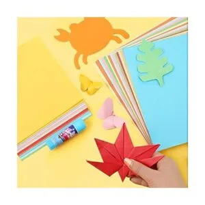 Origami Paper 500 hojas 10 colores vivos doble cara_5