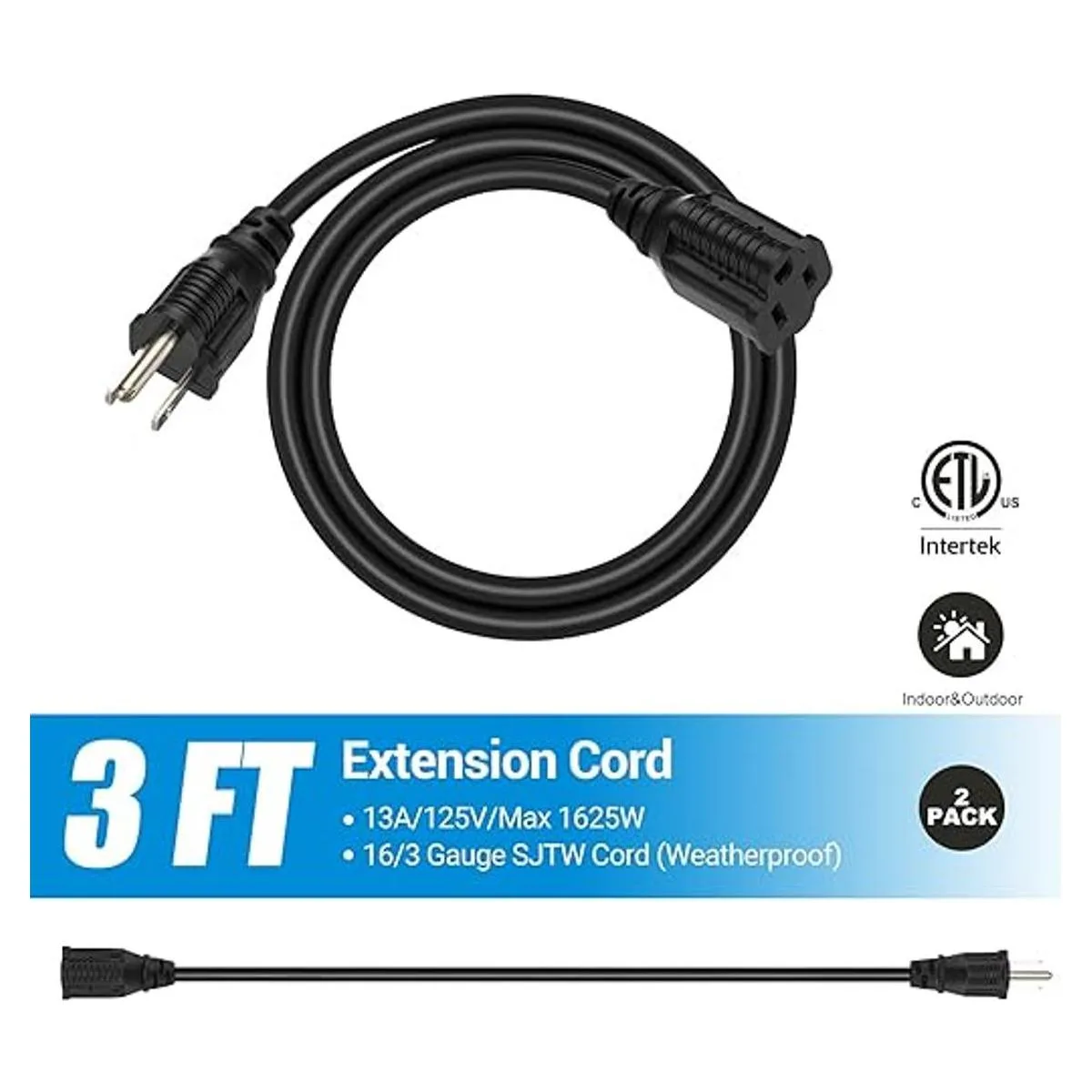 DEWENWILS Cable de extensión de 3 pies cable de_2