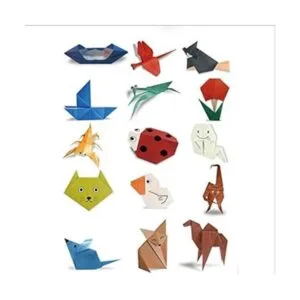 Origami Paper 500 hojas 10 colores vivos doble cara_4