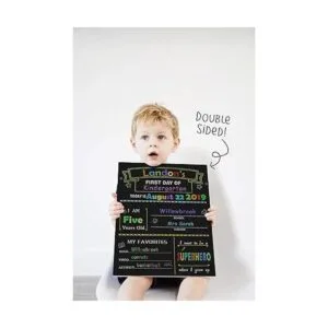 Letrero de pizarra para el primer día y el último día de_6