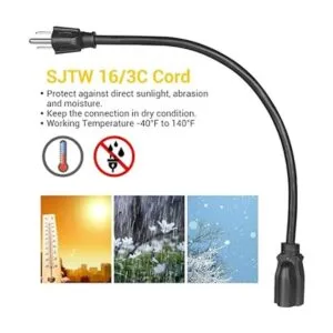 DEWENWILS Paquete de 10 cables de extensión cortos cable_3