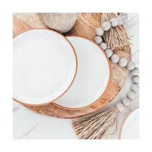 Mora Juego de 6 platos de cerámica 7.8 pulgadas postre