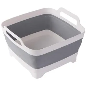 Lavabo plegable de 9 L con tapón de desage con asas de_1