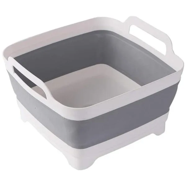 Lavabo plegable de 9 L con tapón de desage con asas de_1