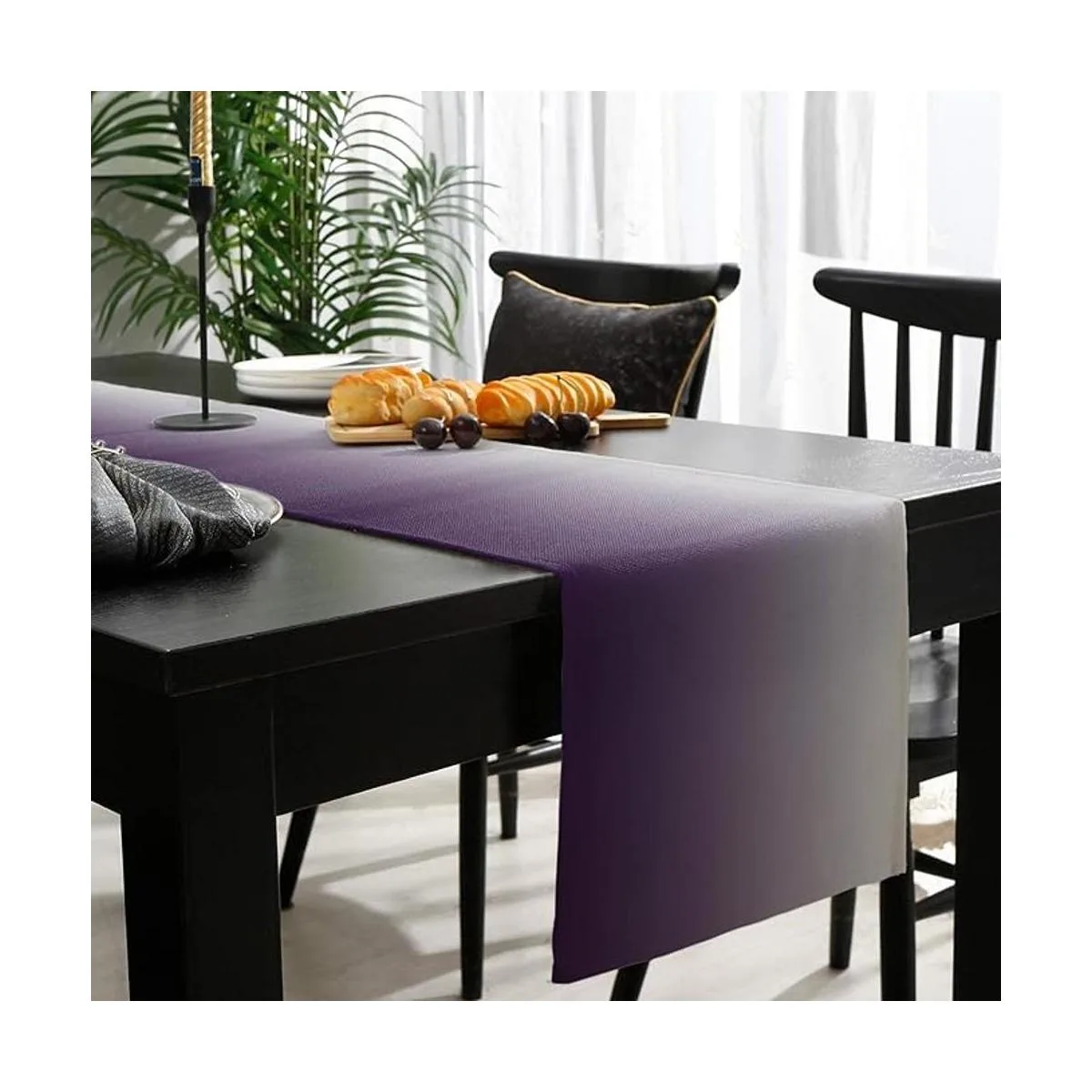 LeoHome Camino de mesa rectangular algodón 13.0 x 69.7