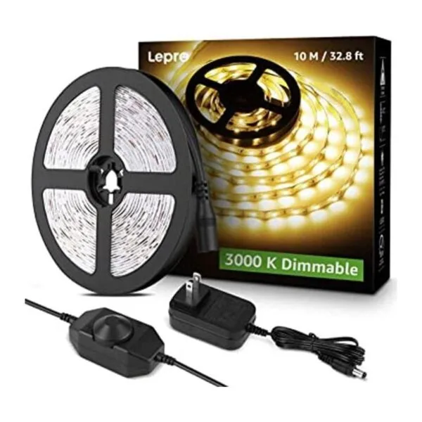 Lepro Tira de luz LED luces de tocador regulables de 32.8