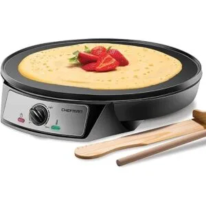 Chefman Crepe Fabricante y plancha eléctrica control de_1