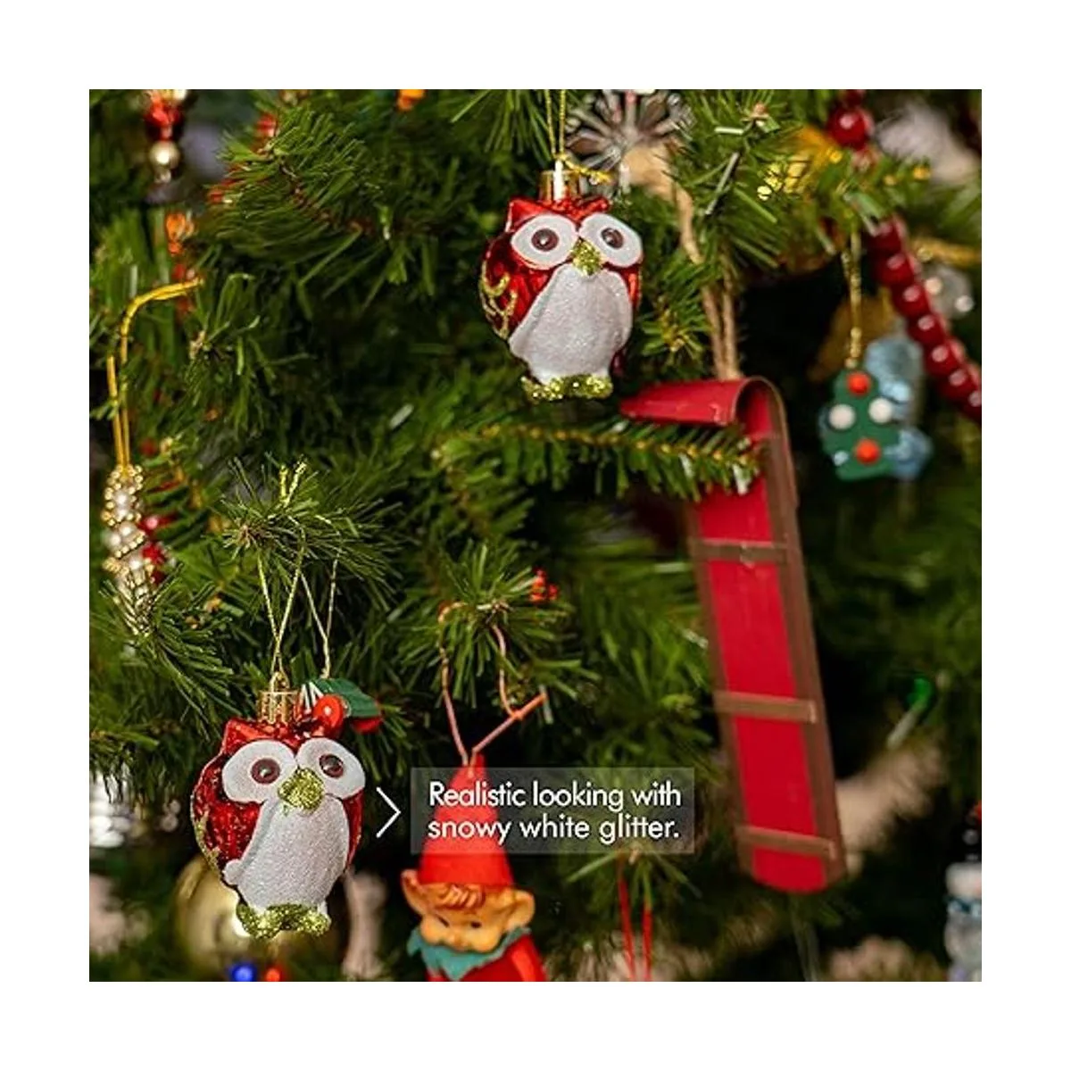 Adornos con purpurina para árbol de Navidad diseño de_5
