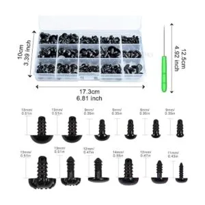 Ojos y narices de seguridad 462 piezas de ojos de
