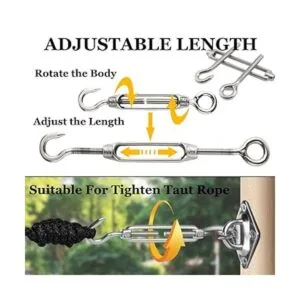 Lsqurel Gancho de tensores de acero inoxidable 304 kit_2