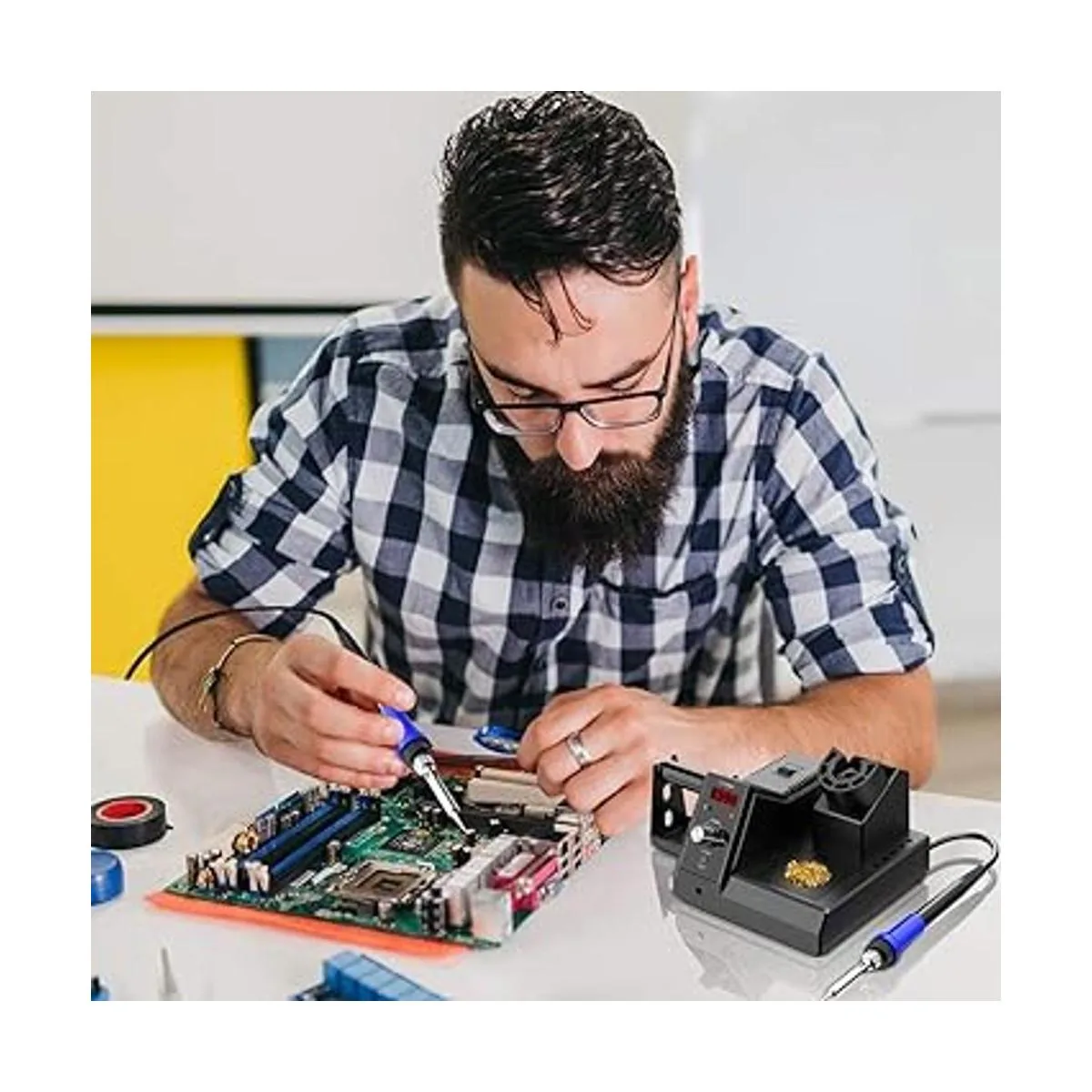 Estación de soldar kit de soldador digital de 110 V y 80_6