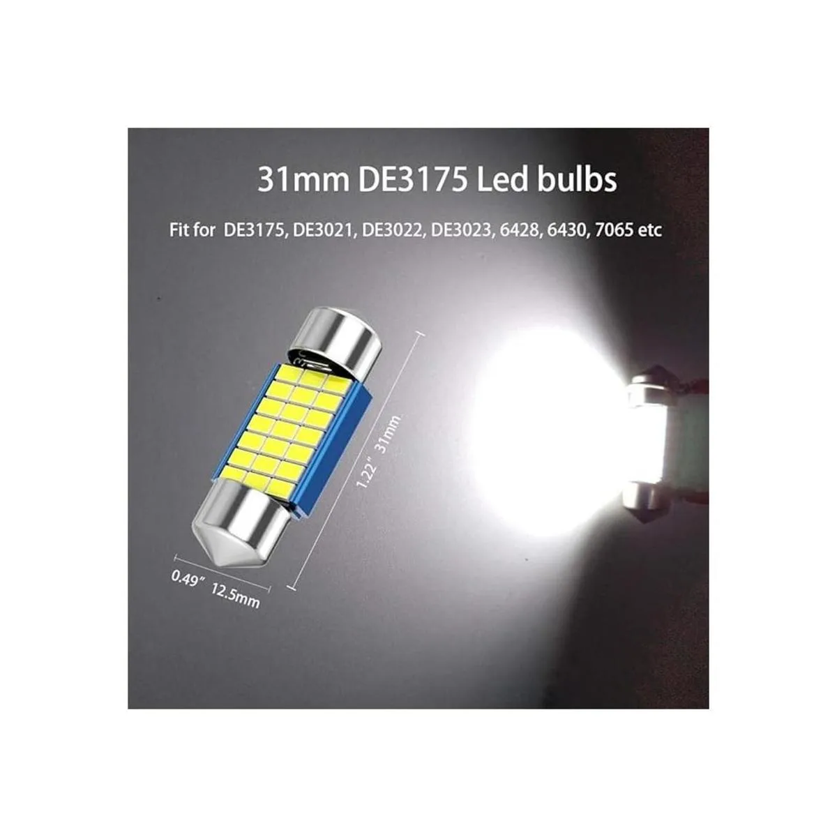 Bombillas LED Festoon de 1.220 in Canbus 3021 DE3022_2