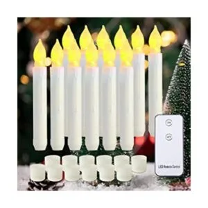 Raycare LED Flameless Taper Candles Battery Operated with_1