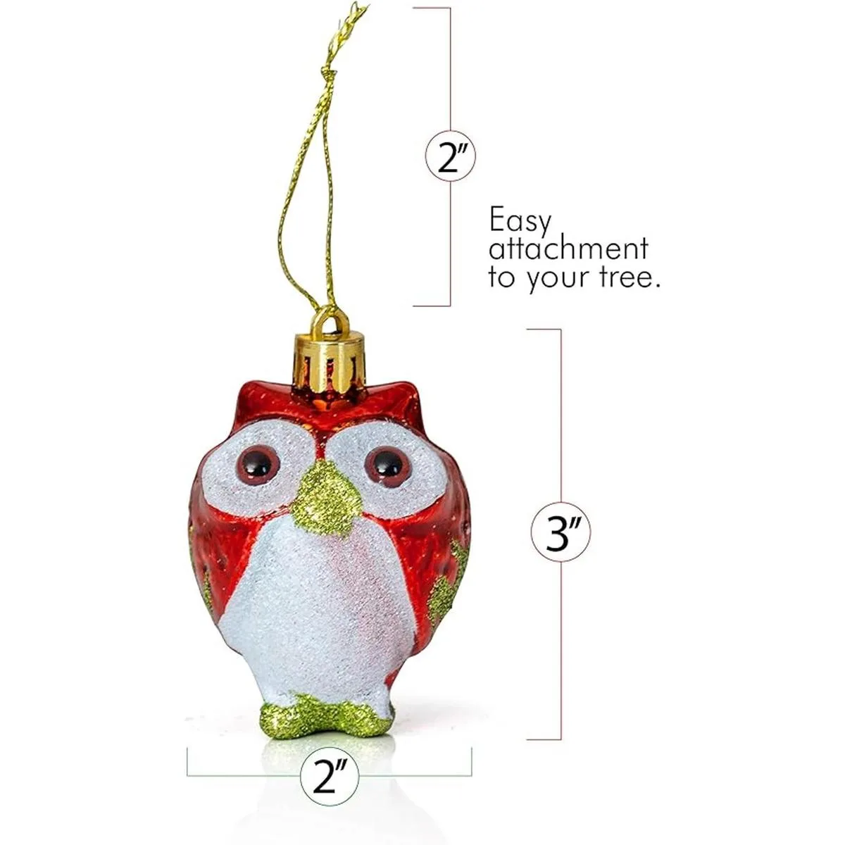 Adornos con purpurina para árbol de Navidad diseño de_6