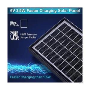 Panel solar de 6 V y 3.5 W para comedero de ciervos