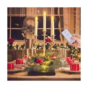 Raycare LED Flameless Taper Candles Battery Operated with_3