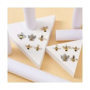 Pandahall Juego de 24 abalorios esmaltados de abejas_2