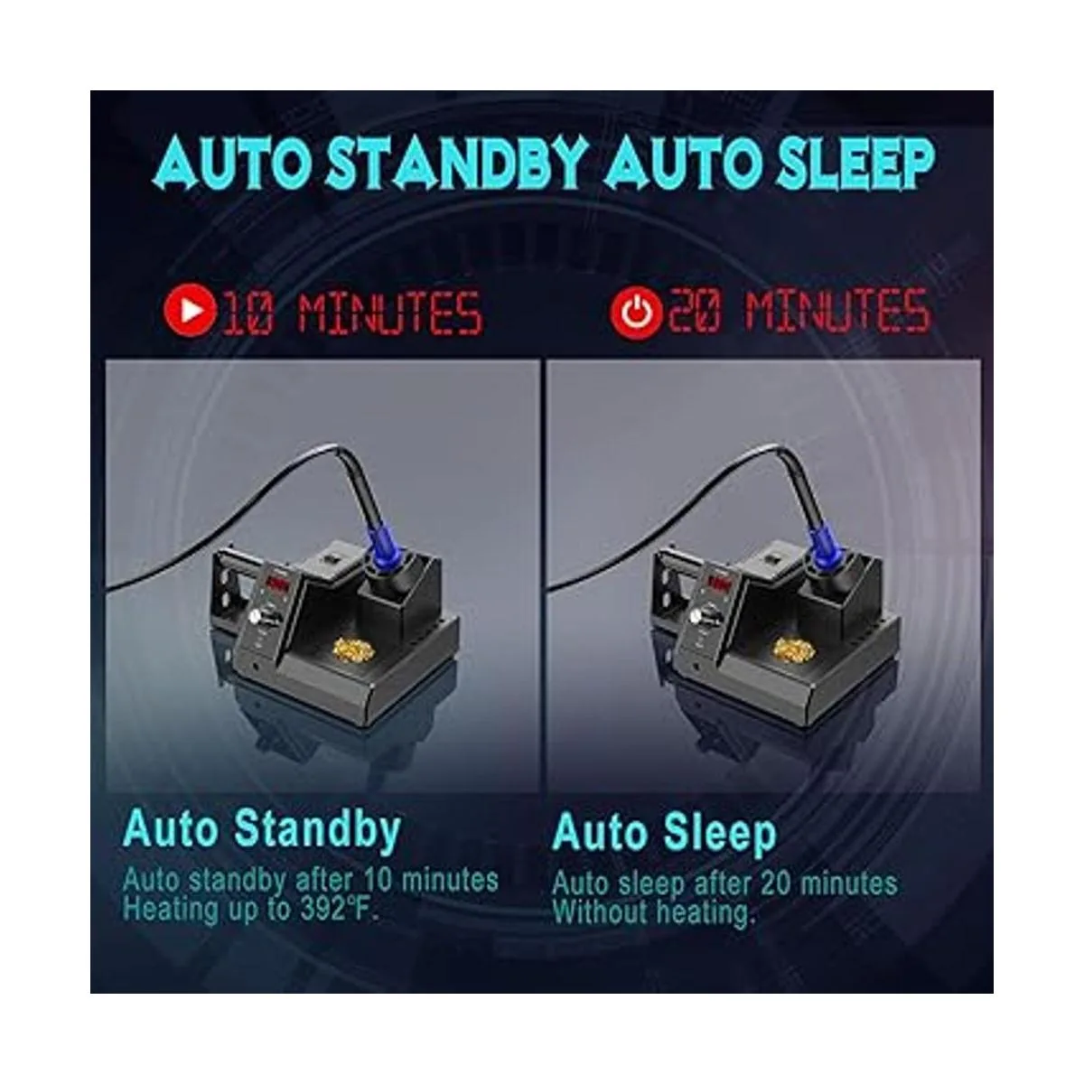 Estación de soldar kit de soldador digital de 110 V y 80_4