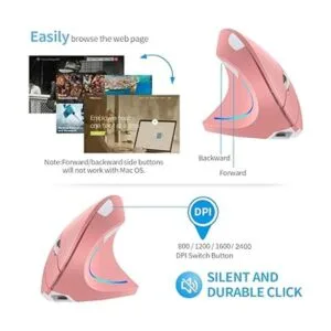 Mouse vertical para diestros 2.4 GHz inalámbrico_3