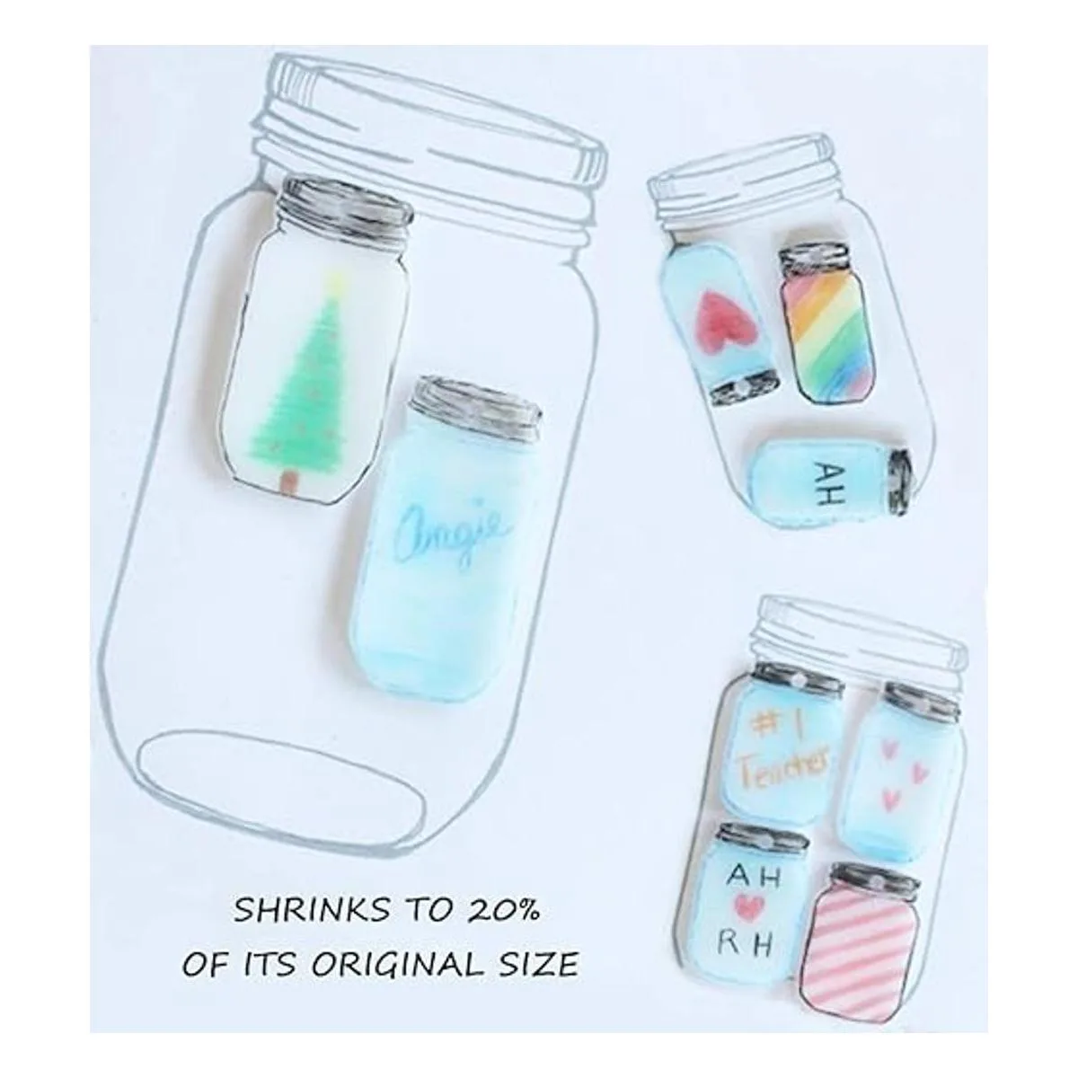 Benvo Juego de 157 láminas de plástico termorretráctil 20_6