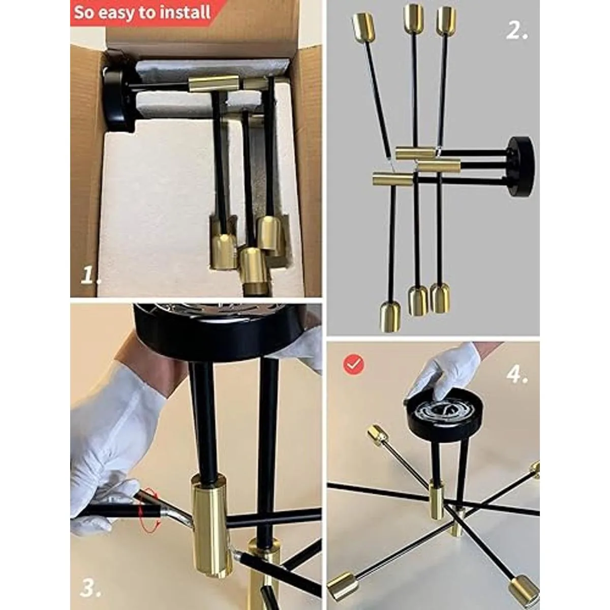 Sputnik Candelabro de mediados de siglo moderno E26 LED_3