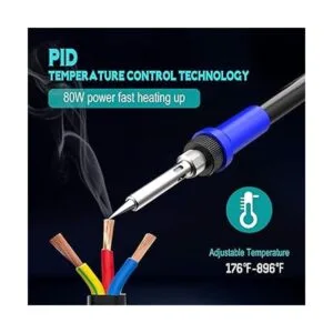 Estación de soldar kit de soldador digital de 110 V y 80_5