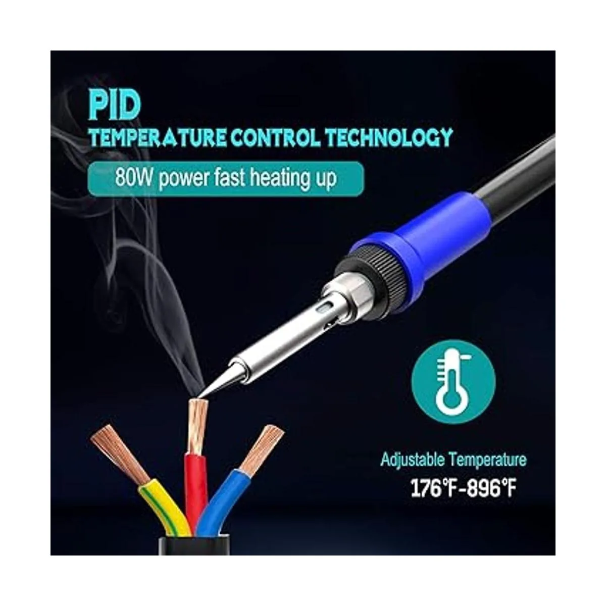 Estación de soldar kit de soldador digital de 110 V y 80_5