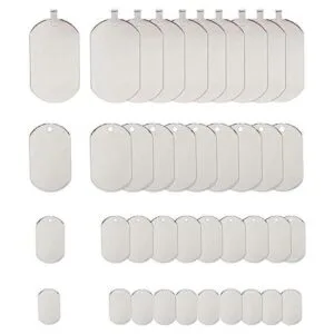 FunWeevz 40 colgantes en blanco para etiqueta de perro