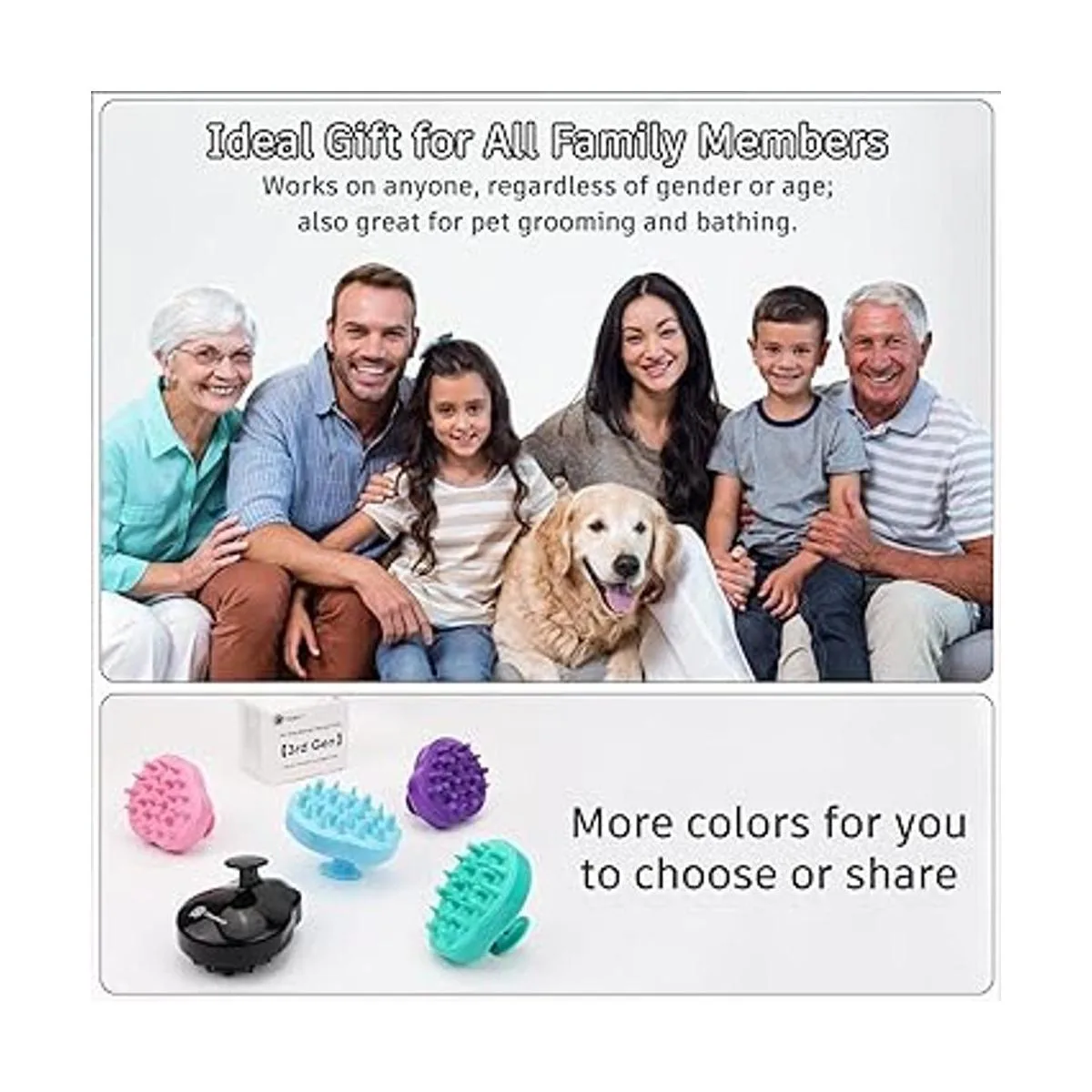 FREATECH Cepillo de champú para el cuero cabelludo con 2_2