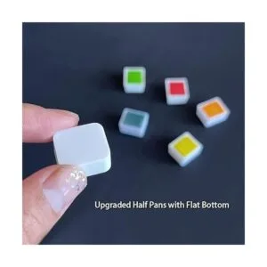 Paleta de acuarela con 40 piezas de acuarela vacías medias