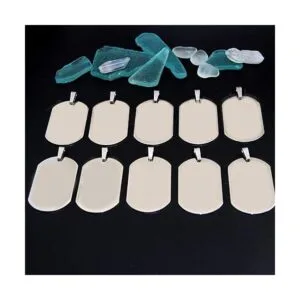 FunWeevz 40 colgantes en blanco para etiqueta de perro