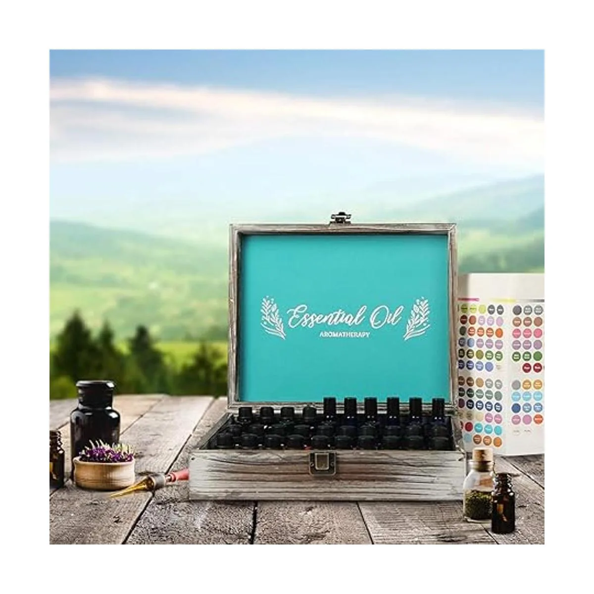 J JACKCUBE DESIGN MK588A Caja de madera rústica