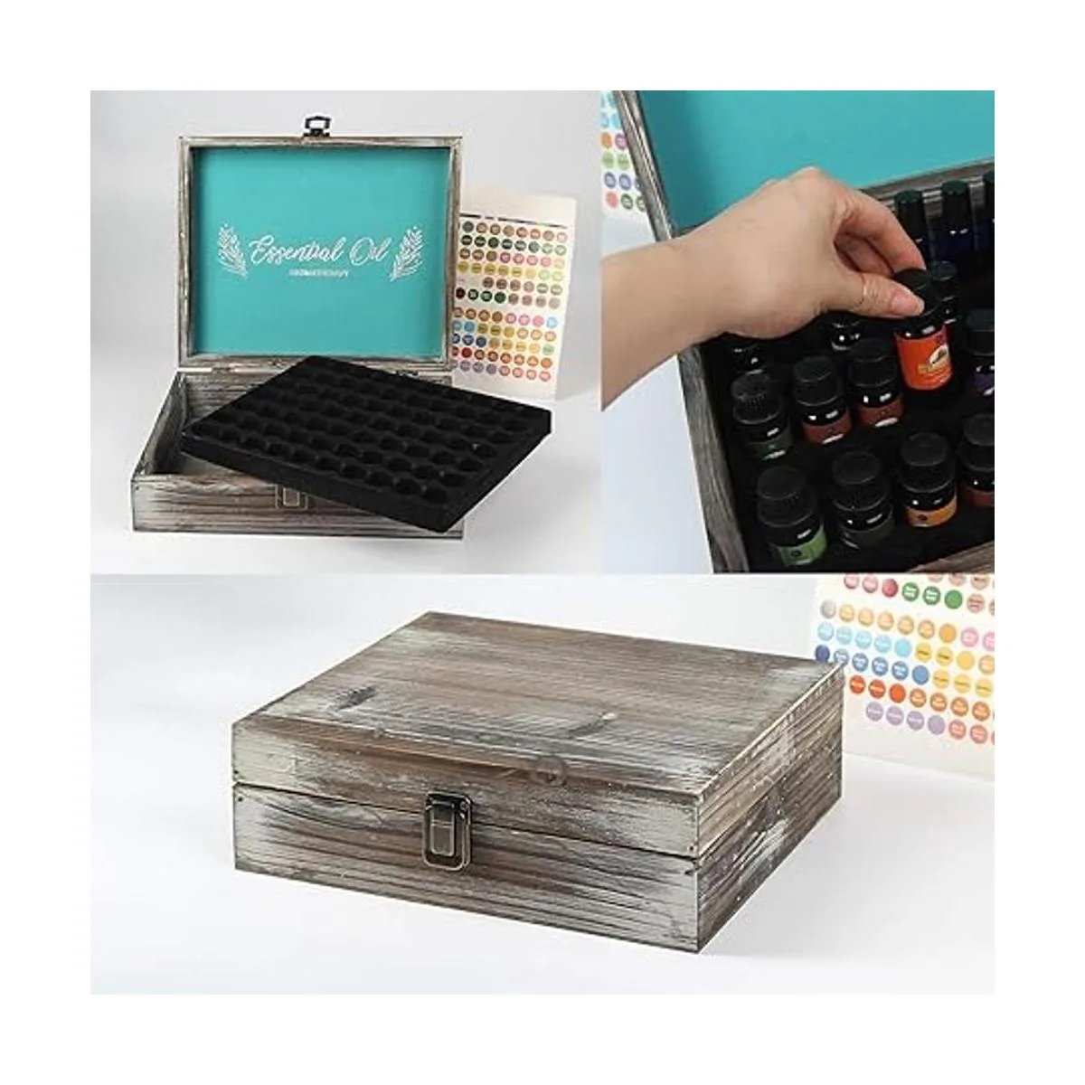 J JACKCUBE DESIGN MK588A Caja de madera rústica