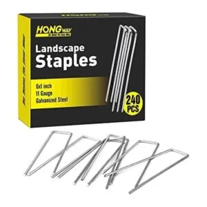 HongWay 240 grapas de paisaje estacas de tela de calibre_1